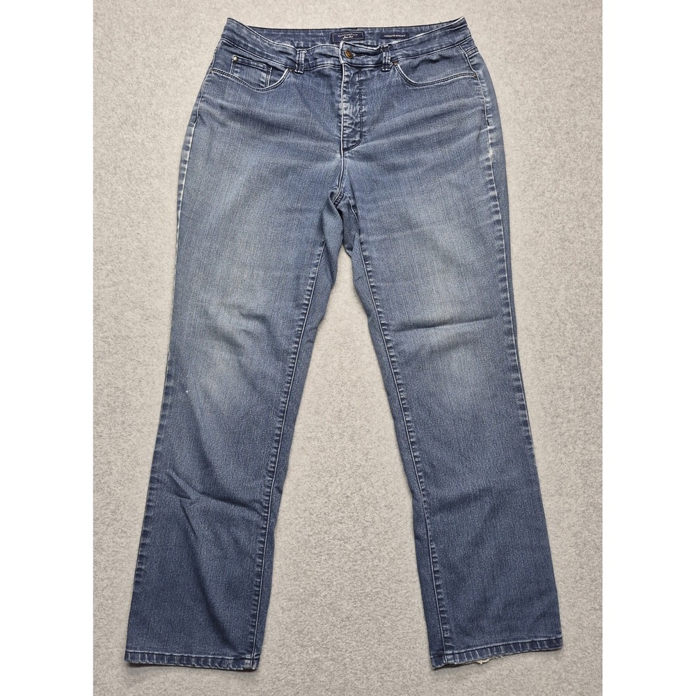 Charter Club Jeans Womens 12 Medium Wash Blue Stretch Denim Lexington Straight